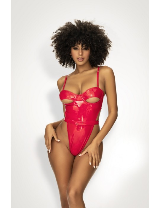 Body en vinyle rouge scintillant - MAL2742RED