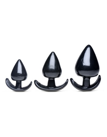 Lot de 3 plugs Spades Noir