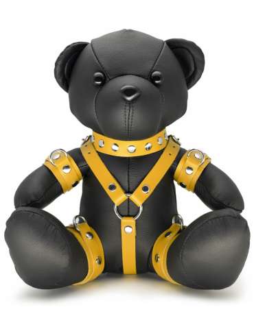 Ours en cuir EDDY The BDSM Teddy Bear Jaune + Boite