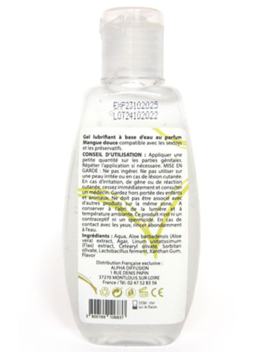 Lubrifiant à base d'eau 100% naturel Mangue Douce 90 ml - SEZ079