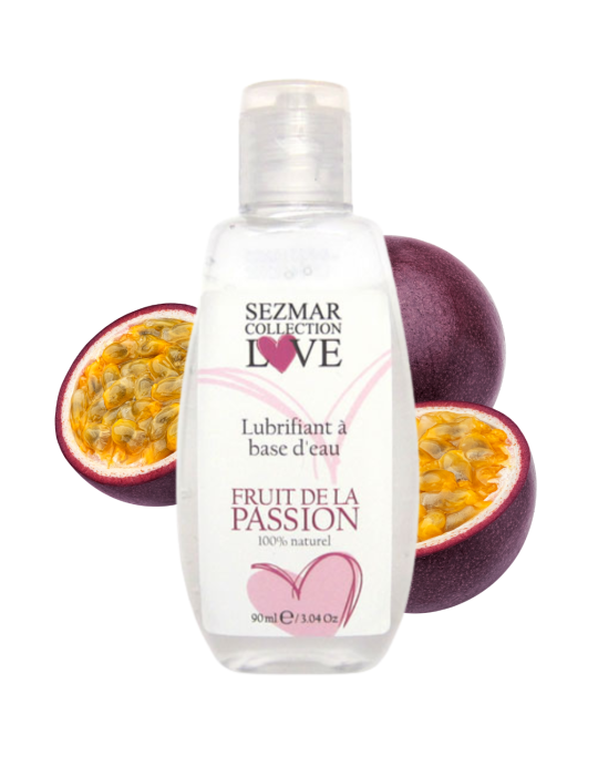 Lubrifiant à base d'eau 100% naturel Fruit de la passion 90ml - SEZ078