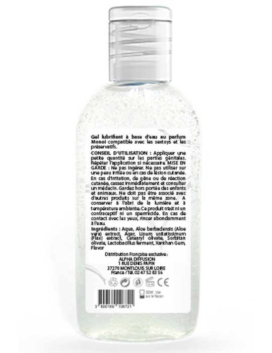 Lubrifiant à base d'eau 100% naturel Monoï 90 ml - SEZ085