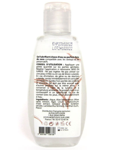 Lubrifiant à base d'eau 100% naturel Noix de Coco 90 ml - SEZ087