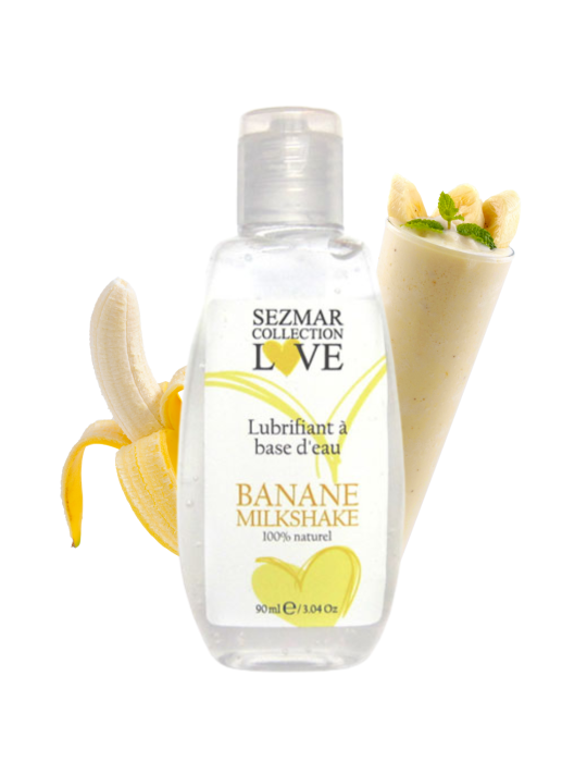 Lubrifiant à base d'eau 100% naturel Banane Milkshake 90 ml - SEZ083