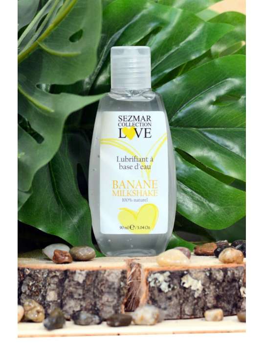 Lubrifiant à base d'eau 100% naturel Banane Milkshake 90 ml - SEZ083