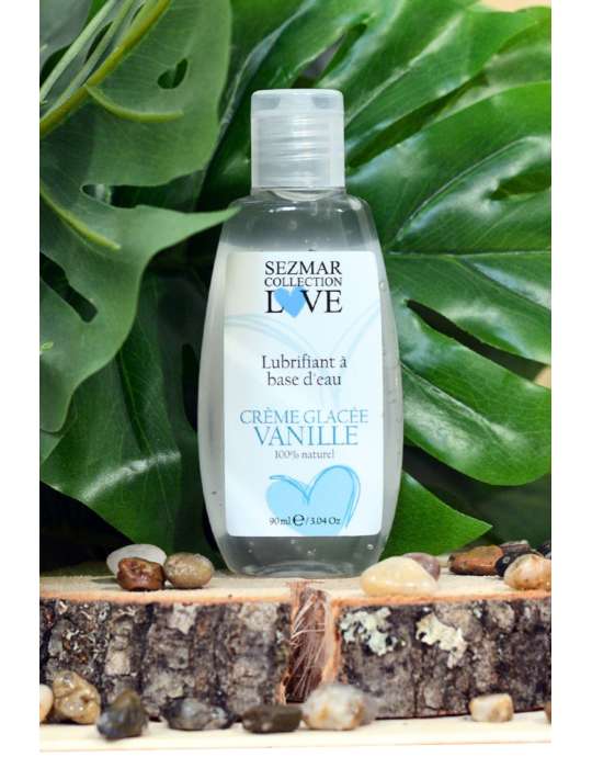 Lubrifiant à base d'eau 100% naturel Crème glacée vanille 90 ml - SEZ080