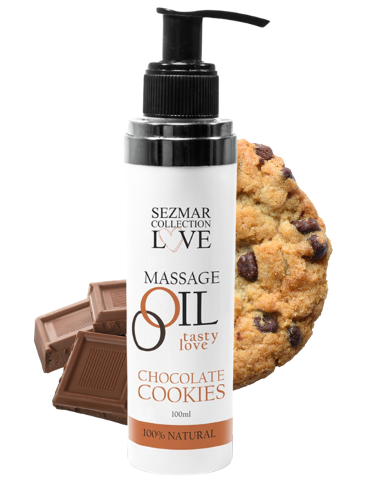 Huile de massage comestible cookie chocolat 100ml - SEZ002A