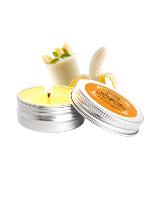 Mini Bougie de massage milshake banane 30ml - SEZ073