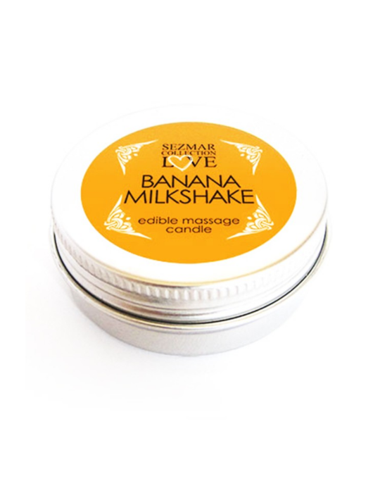 Mini Bougie de massage milshake banane 30ml - SEZ073