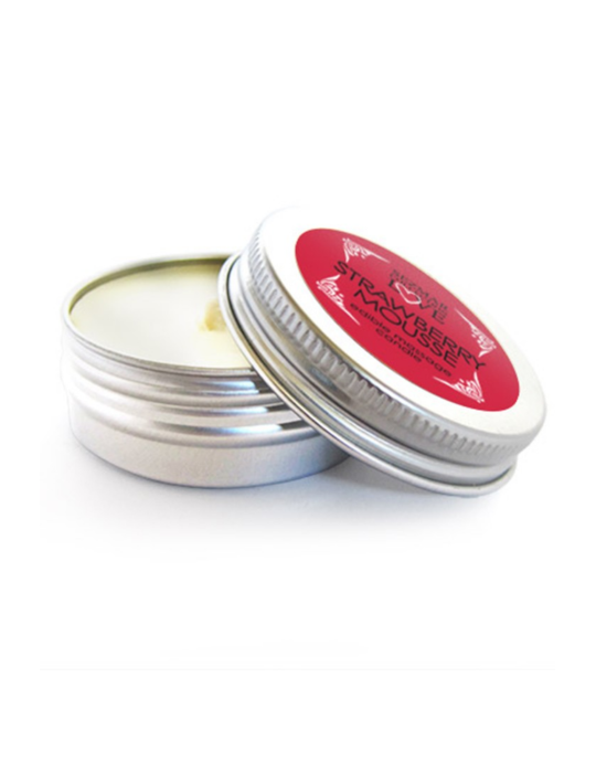 Mini Bougie de massage mousse de fraise 30ml - SEZ072