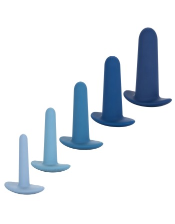 Lot de 5 plugs silicone Anal Training Bleus