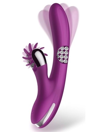 Vibro Rabbit Rotating Double 10 x 3.5cm Violet