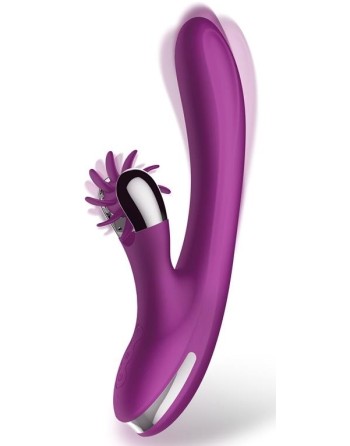 Vibro Rabbit Vibrating Double 10 x 3.5cm Violet