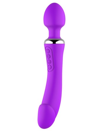 Wand et Vibro Double End 22cm Violet