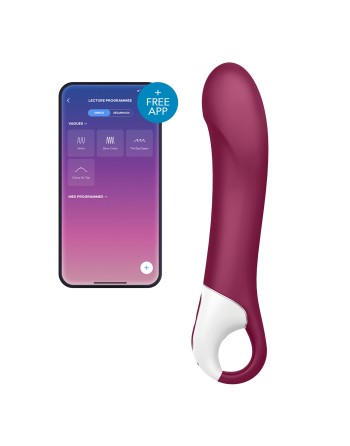 Vibromasseur connecté Big Heat Satisfyer 15 x 4cm Mauve