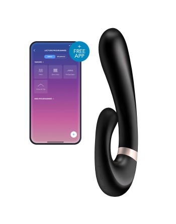 Stimulateur Point G connecté Heat Wave Satisfyer 14 x 3.5cm Noir