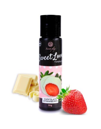 Lubrifiant comestible Sweet Love Fraise-Chocolat blanc 60ml