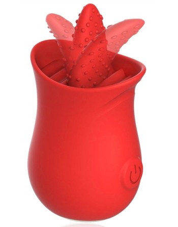 Stimulateur de clitoris Tongue Flower Rouge