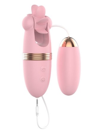 Stimulateur de clitoris rotatif Magic Roll 13cm Rose