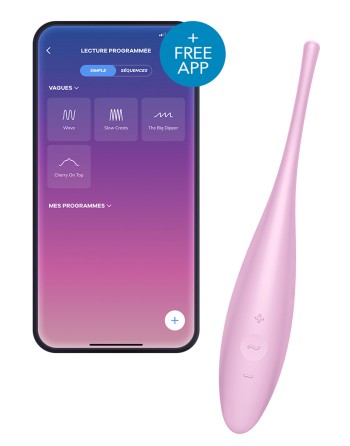 Stimulateur connectÃ© Twirling Joy Satisfyer 17cm Rose