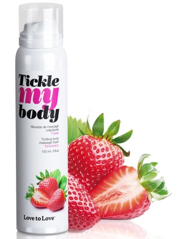 Mousse de massage crépitante Tickle My Body Fraise 150ml