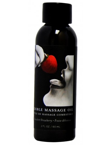 Huile de massage comestible Fraise 60ml