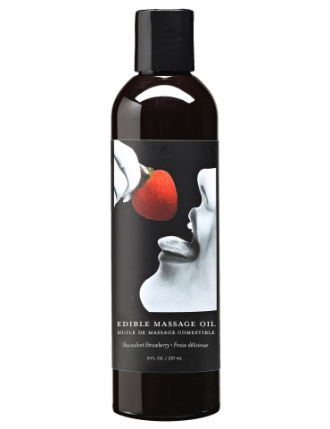 Huile de massage comestible FRAISE 237ml