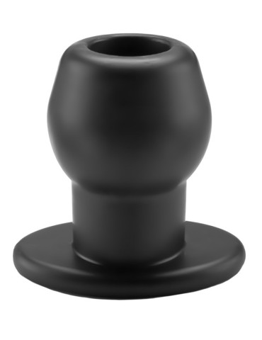 Ass Tunnel Plug Silicone Noir Extra-Large 9 x 7 cm