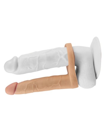 Double gode Cockring - 14 x 2.8 cm Flesh