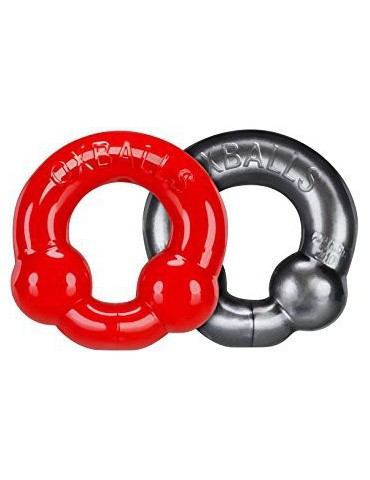 Pack Cockrings Ultraballs Oxballs Gris - Rouge