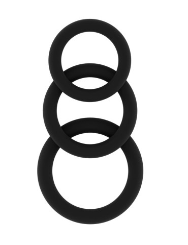 Lot de 3 cockrings Sono N°25 Noirs