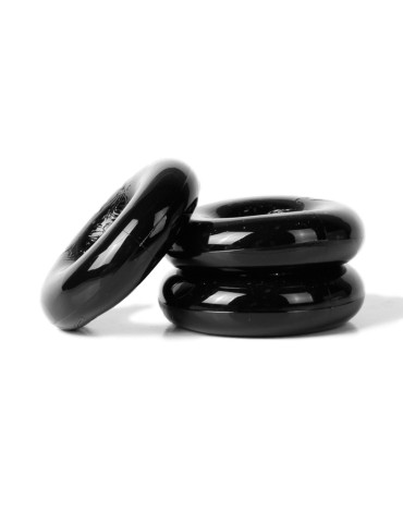 Lot de 3 cockrings Chubby Noirs