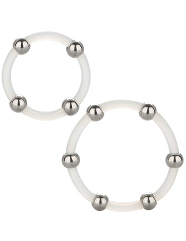 Lot de 2 Cockrings Transparents avec Billes