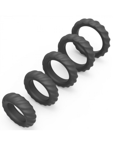 Pack de 5 cockrings Enhance Rings Silicone