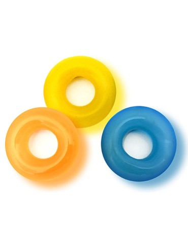 Lot de 3 Cockrings colorÃ©s D-Ring Glow