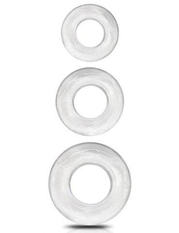 Lot de 3 cockrings souples Beast Rings Transparents