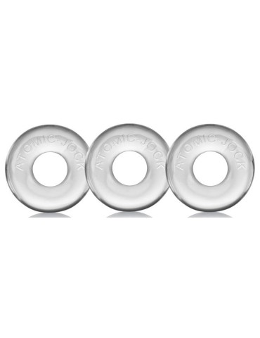 Pack de 3 mini cockrings Oxballs transparents