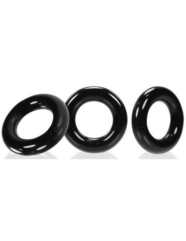 Lot de 3 cockrings Willy Rings Noir