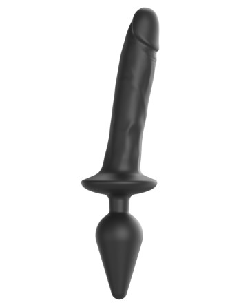 Plug Dildo Switch Realistic Strap-On-Me XXL 18 x 4cm Noir