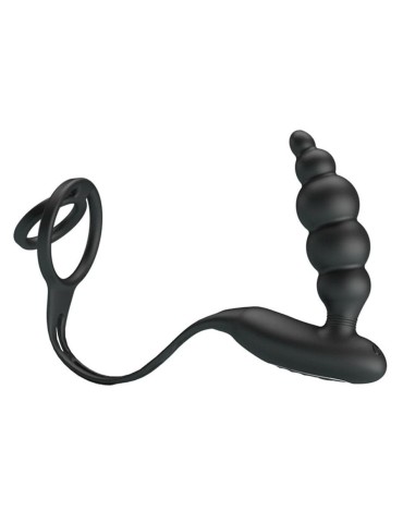 Plug vibrant avec Anneaux VIBRA PENIS 8 x 2.4 cm