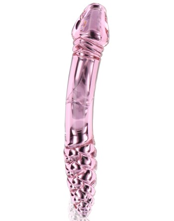 Gode en verre Rhinestone Scepter 23 x 3.6cm Rose