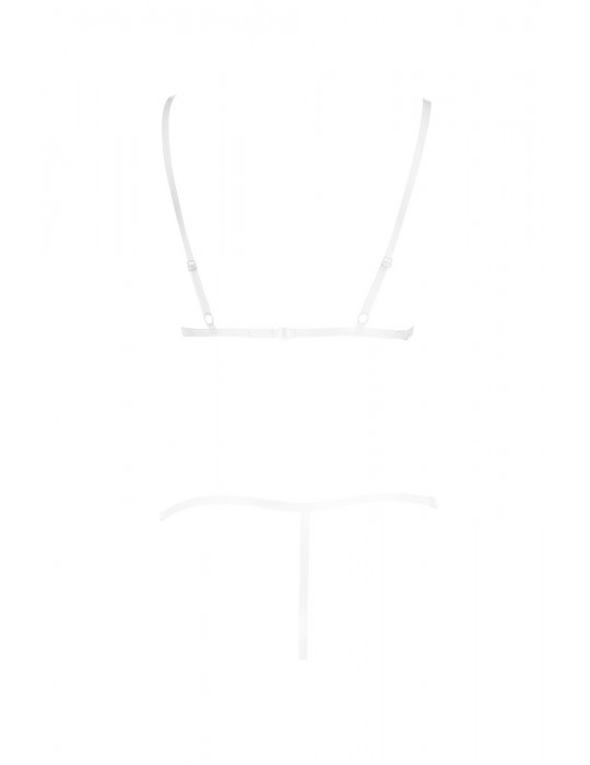 Soutien-gorge dentelle avec bretelles transparente et string - R2213796