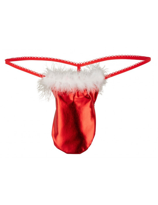 String homme rouge avec fourrure blanche - R21803243151