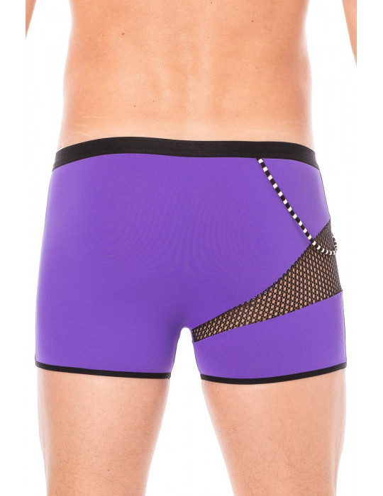 Boxer violet  filet et corde - LM2004-67PUR