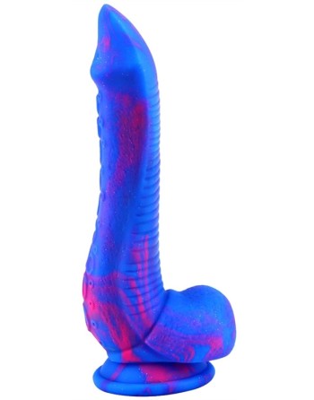 Gode silicone Inkipus 18 x 5.5cm Bleu-Rose