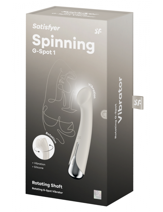 Vibromasseur point G tête rotative blanc USB Spinning g-spot 1 Satisfyer - CC597857