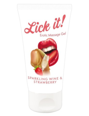 Gel de Massage Vin Pétillant & Fraise 50ml