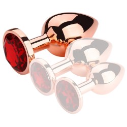 Plug Bijou anal RedGold L 8.5 x 4cm Bijou Rouge