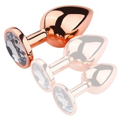 Plug Bijou anal PinkyGold L 8.5 x 4cm Bijou transparent