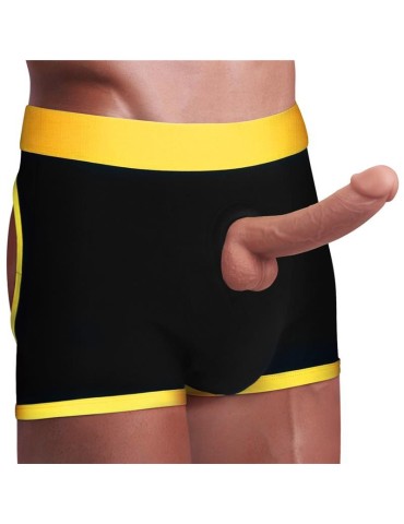 Boxer Bottomless pour Gode Horny Strapon Noir